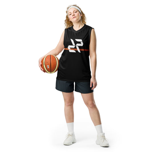 Black Terracotta Basketball Jersey – front view 2| RARP-ID Fitness