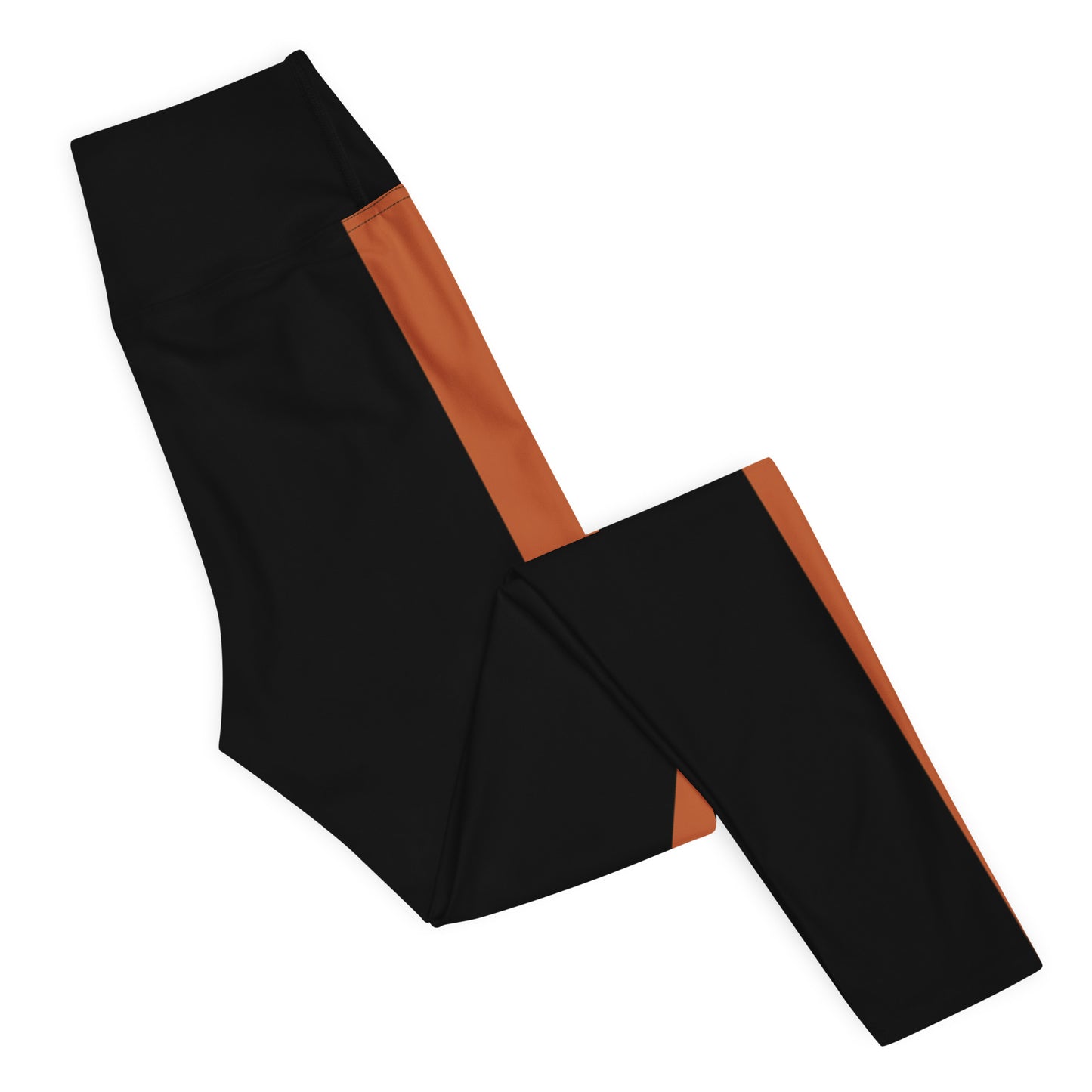RARP-ID Yoga Leggings in Black Terracotta – right side view, detail