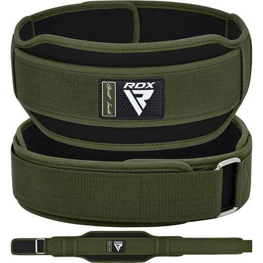 RDX Lifting Belt RX5 - Support & Comfort for Heavy Lifts - Military Green - RARP-ID Fitness