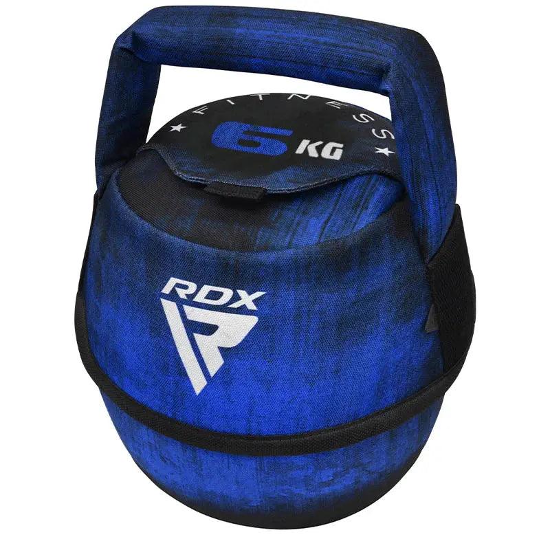 RDX Unfilled Kettlebells: Adjustable weight, Cordura fabric, flat bottom, PVC handle, portable fitness equipment