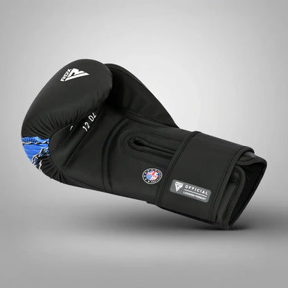 RDX Aura T-17 Boxing Gloves - Black/Blue - view 4 - RARP-ID Fitness