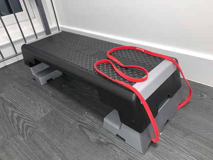 All-in-One Aerobic Stepper with Resistance Band Integration