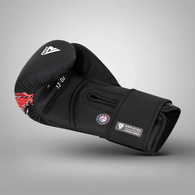 RDX Aura T-17 Boxing Gloves - Black/Red - view 4 - RARP-ID Fitness