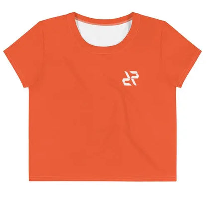 Women's Outrageous Orange Crop Rarp-ID Tee - White Logo My Store