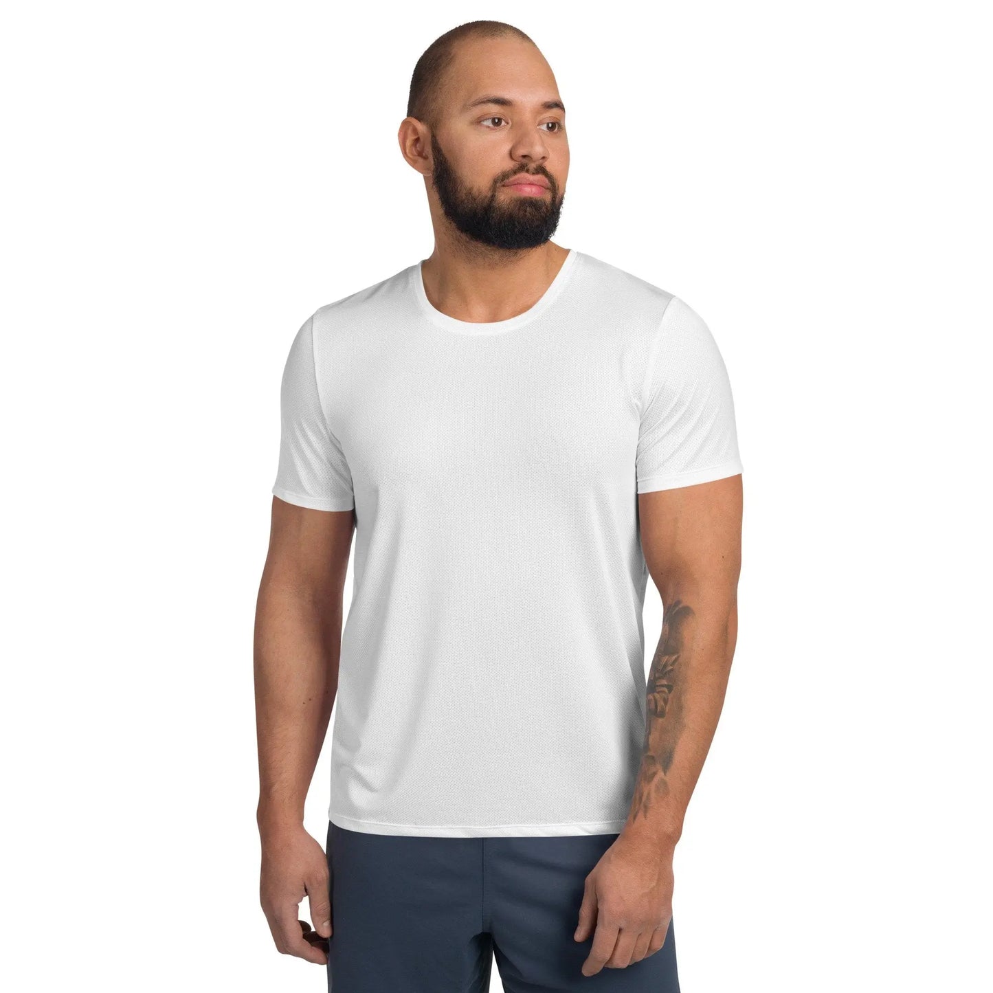 Men's White Sports Top - White Logo My Store