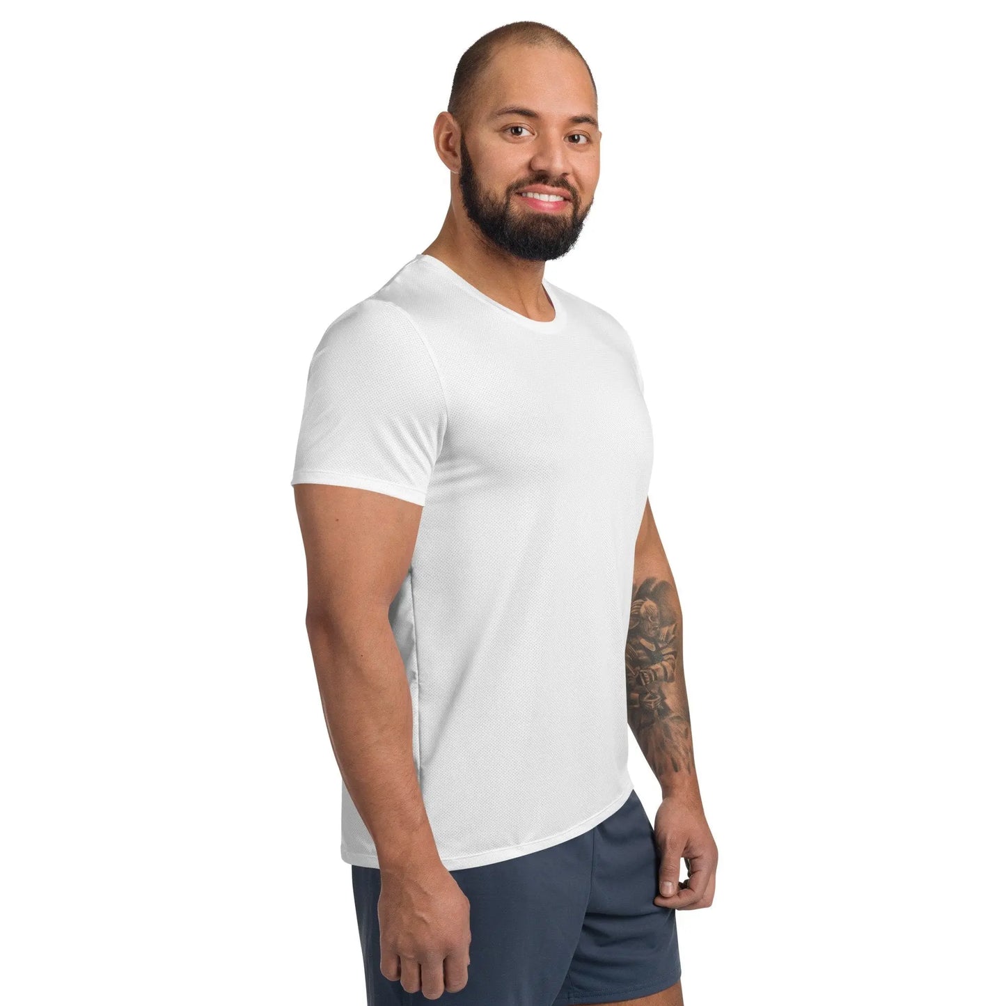 Men's White Sports Top - White Logo My Store