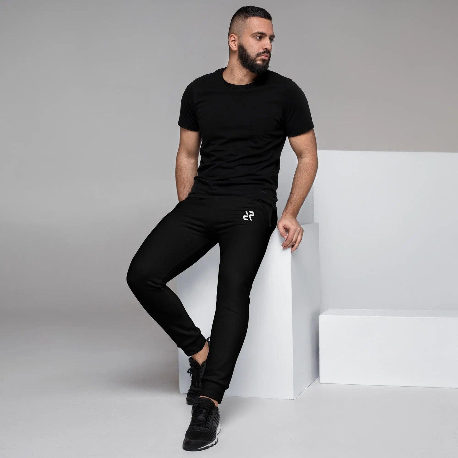 Men's Black Rarp-ID Joggers - White Logo My Store