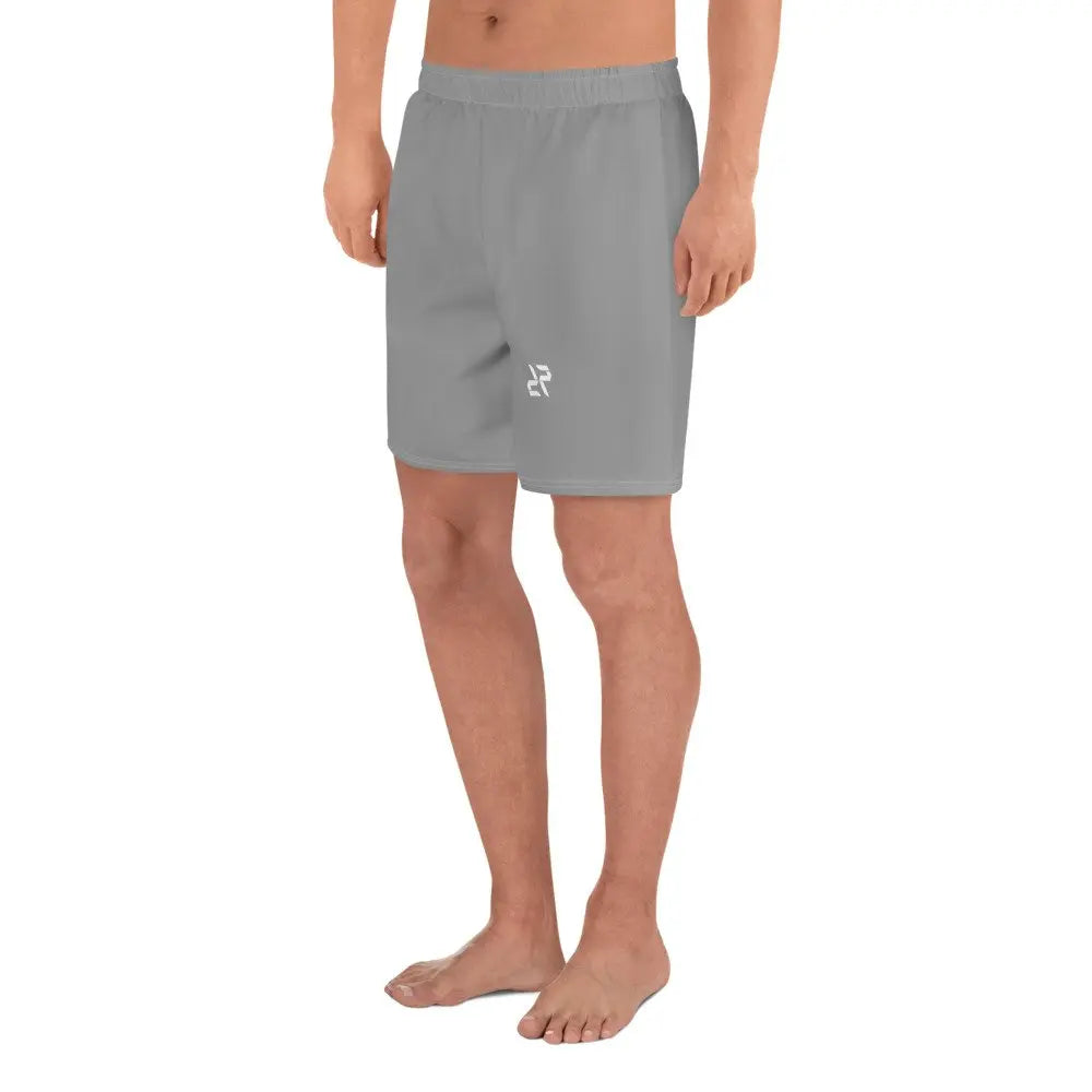 Men's Nobel Grey Rarp-ID Athletic Long Shorts - White Logo My Store