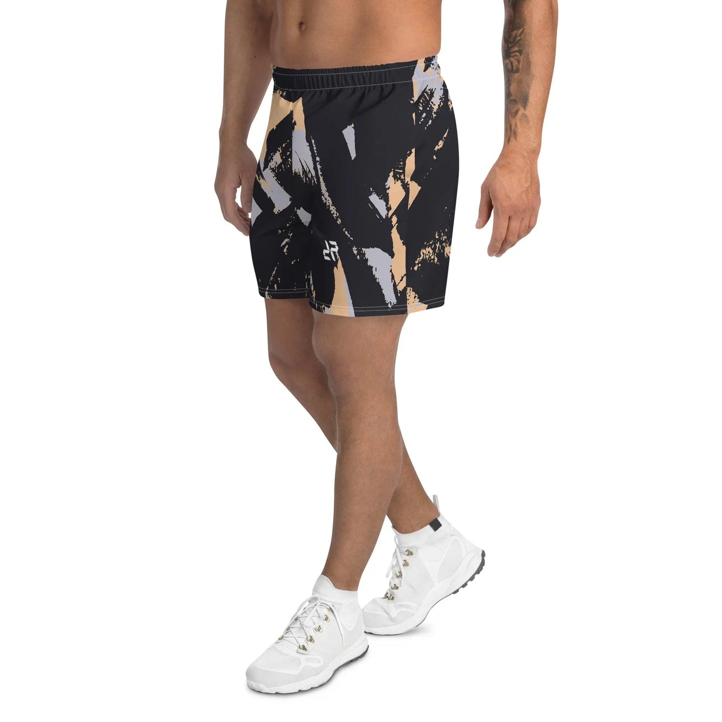 Peach Camo Men's Rarp-ID Athletic Long Shorts - White Logo My Store