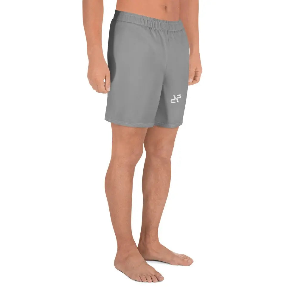 Men's Nobel Grey Rarp-ID Athletic Long Shorts - White Logo My Store