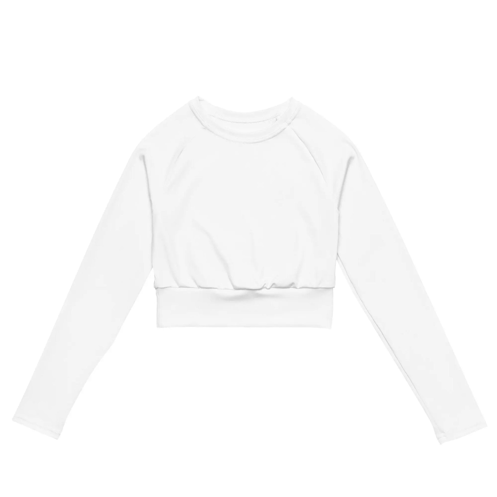 Women's White Rarp-ID Recycled long sleeve crop top - White Logo My Store