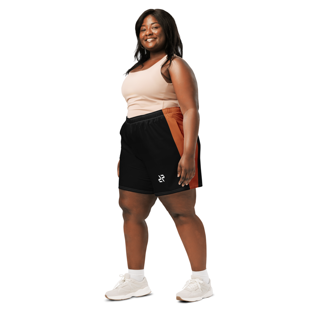 Black Terracotta Gym Shorts – left front view | RARP-ID Fitness
