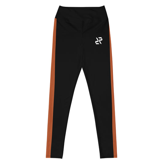 RARP-ID Yoga Leggings in Black Terracotta – front view