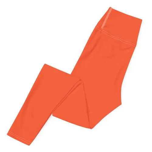 Rarp-ID Women's Yoga Leggings - Outrageous Orange My Store