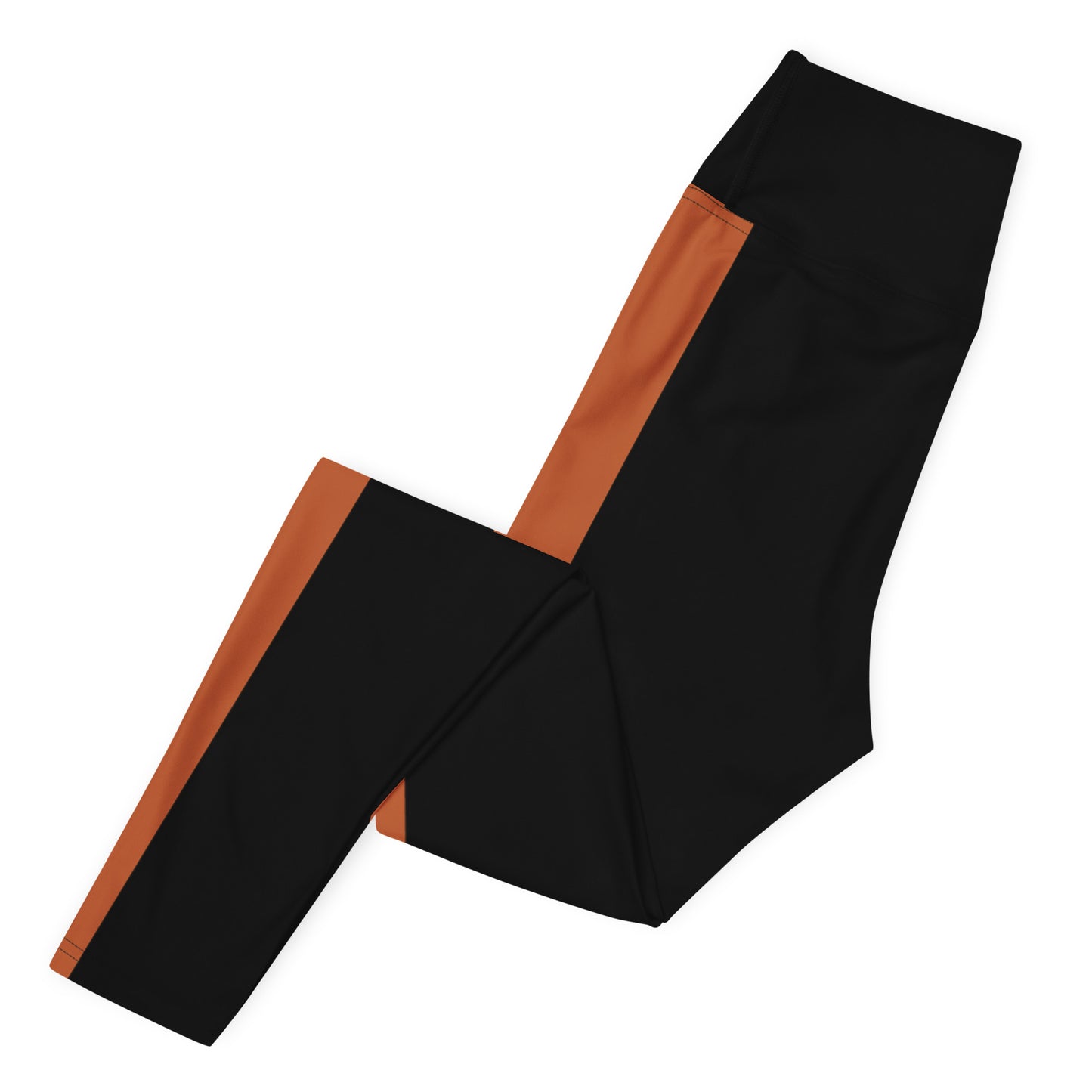 RARP-ID Yoga Leggings in Black Terracotta – left side view, detail