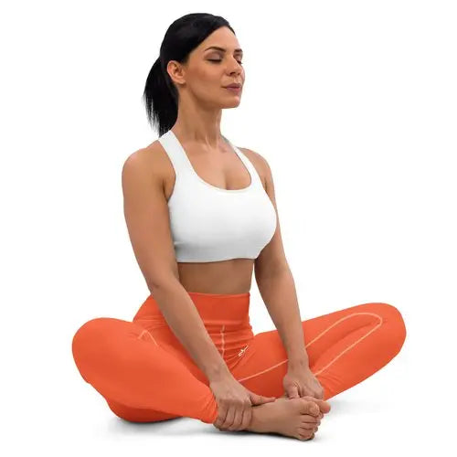 Rarp-ID Women's Yoga Leggings - Outrageous Orange My Store