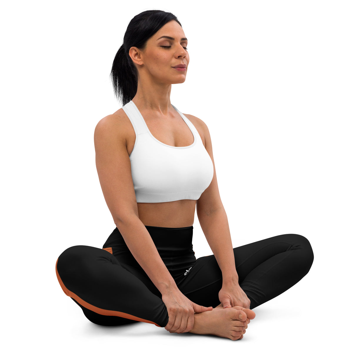 RARP-ID Yoga Leggings in Black Terracotta – side view, detail