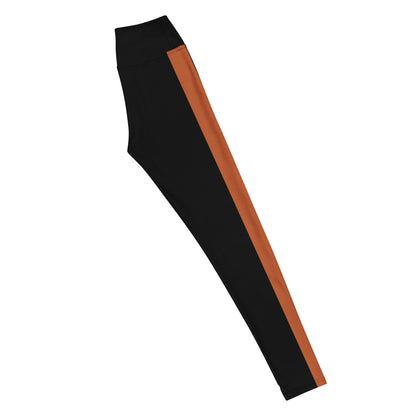 RARP-ID Yoga Leggings in Black Terracotta – right side view