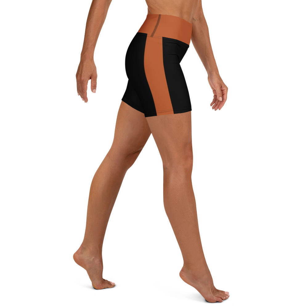 Black Terracotta Yoga Shorts – right side view | RARP-ID Fitness