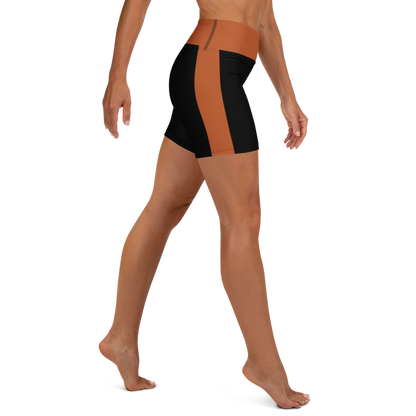 Black Terracotta Yoga Shorts – right side view | RARP-ID Fitness