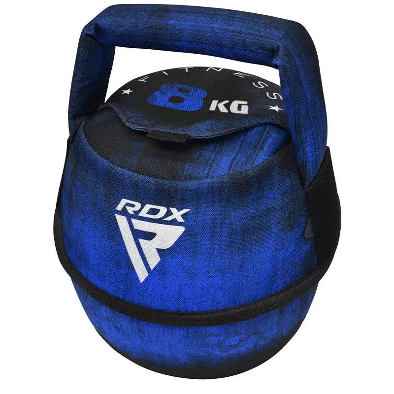 RDX Unfilled Kettlebells: Adjustable weight, Cordura fabric, flat bottom, PVC handle, portable fitness equipment