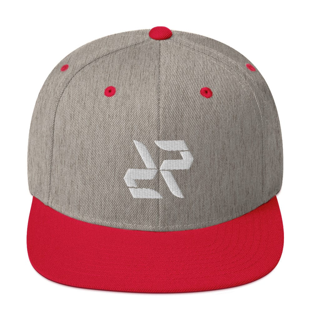 Vintage Snapback Cap - Timeless Baseball Style - Heather Grey/ Red - RARP - ID Fitness
