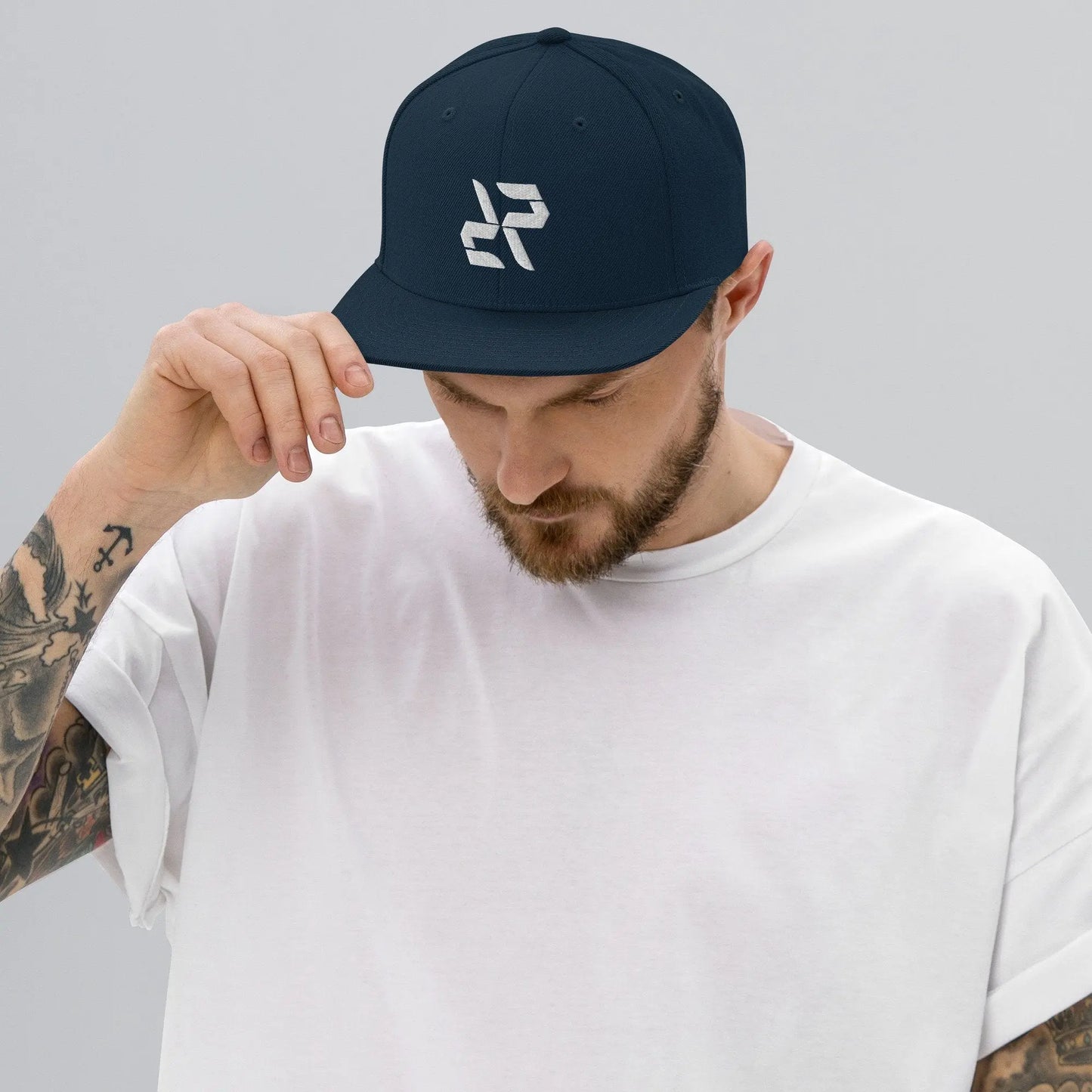 Rarp-ID Snapback Baseball Cap Hat - White Logo My Store