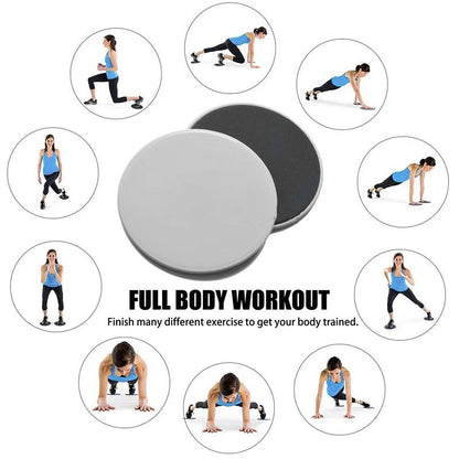 Gliding Fitness Discs for Core Strength, Stability & Full - Body Training - black - RARP - ID Fitness