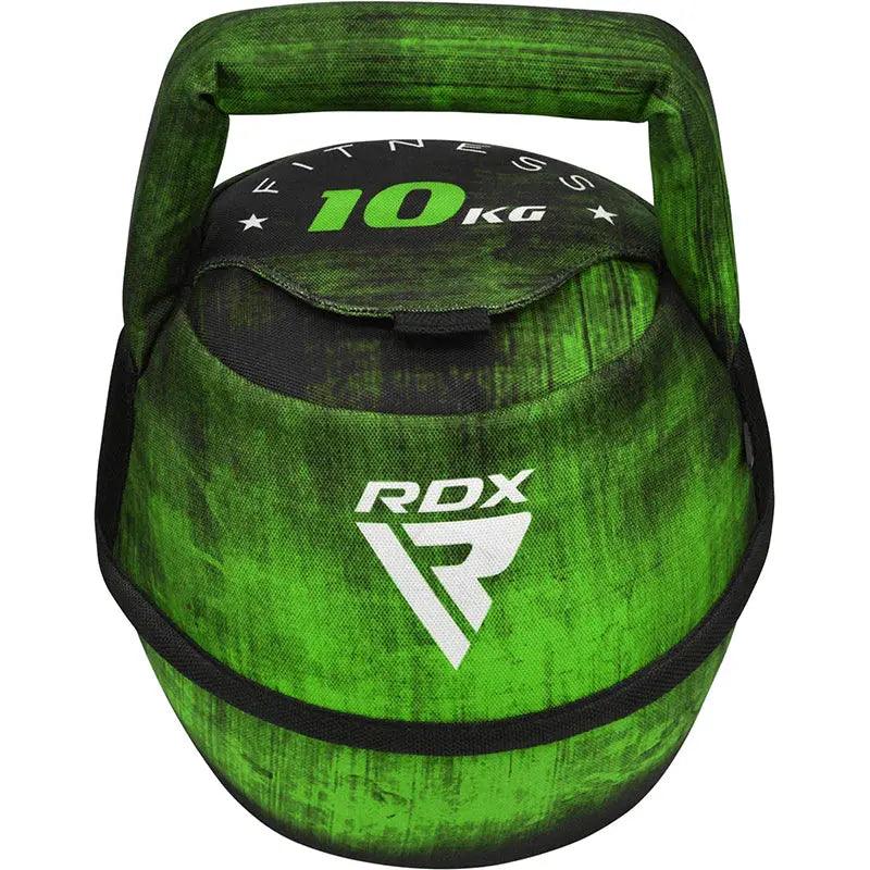 RDX Unfilled Kettlebells: Adjustable weight, Cordura fabric, flat bottom, PVC handle, portable fitness equipment