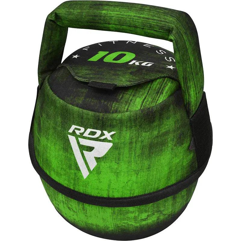 RDX Unfilled Kettlebells: Adjustable weight, Cordura fabric, flat bottom, PVC handle, portable fitness equipment