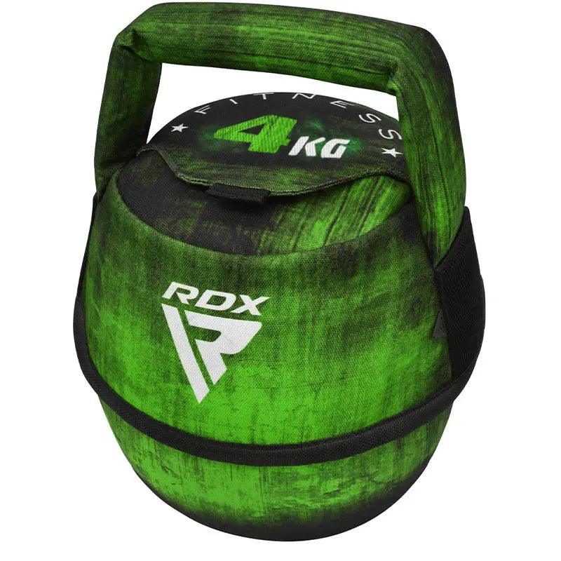 RDX Unfilled Kettlebells: Adjustable weight, Cordura fabric, flat bottom, PVC handle, portable fitness equipment
