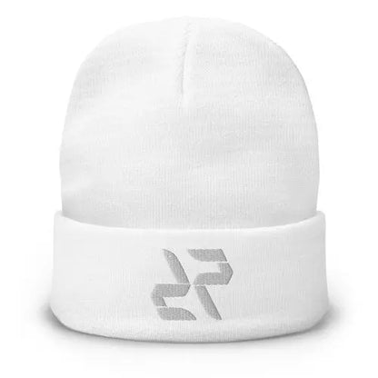 Embroidered Rarp-ID Beanie - White Logo My Store