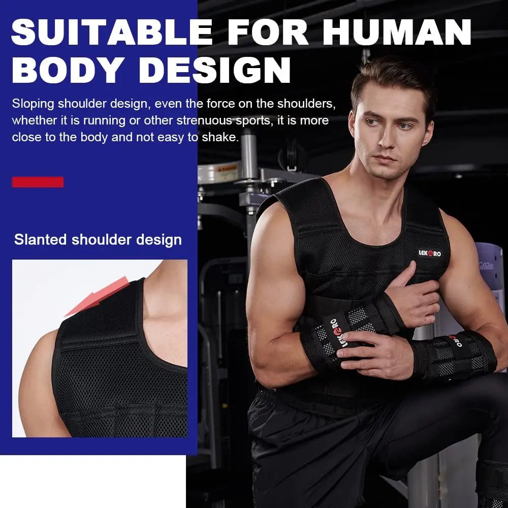Men’s 20kg Adjustable Weight Vest for Strength & Endurance Training - RARP - ID Fitness
