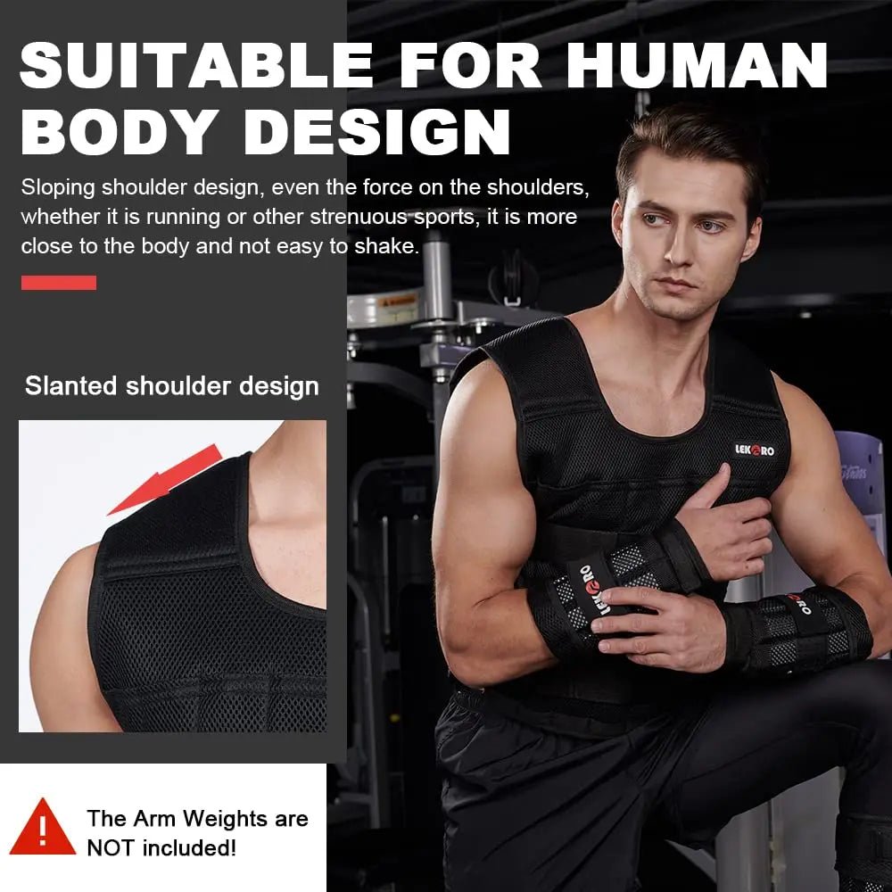 Men’s 20kg Adjustable Weight Vest for Strength & Endurance Training - RARP - ID Fitness