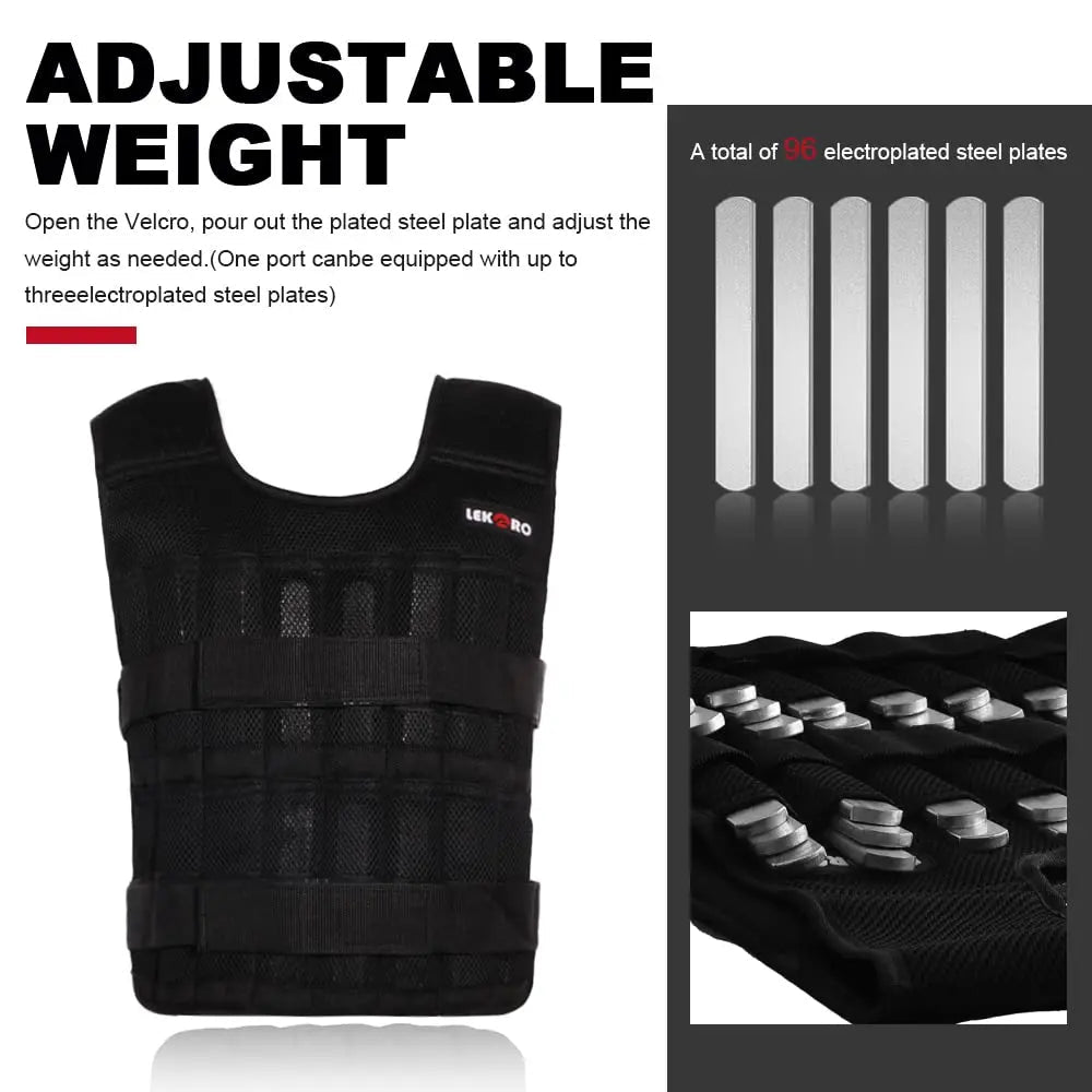 Men’s 20kg Adjustable Weight Vest for Strength & Endurance Training - RARP - ID Fitness