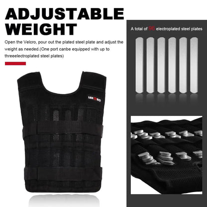 Men’s 20kg Adjustable Weight Vest for Strength & Endurance Training - RARP - ID Fitness