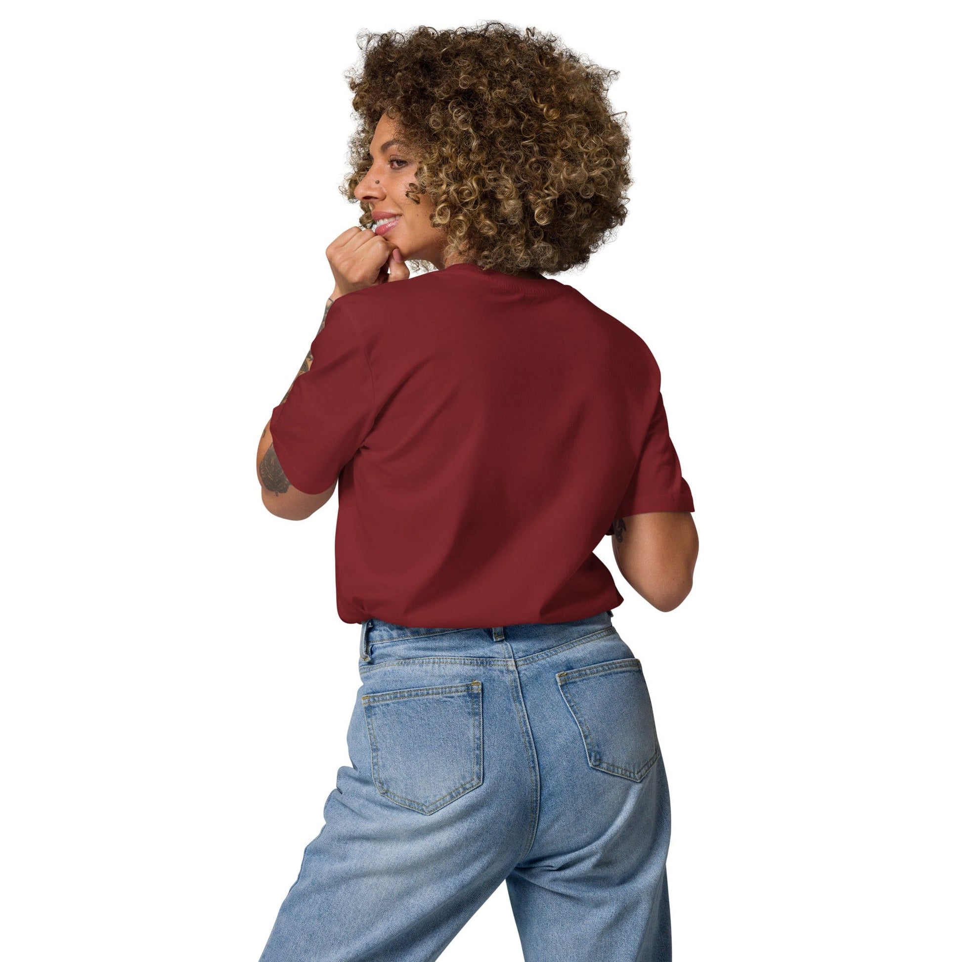 Organic Cotton T-Shirt – Sustainable Comfort with Athletic Fit - Burgundy - RARP - ID Fitness