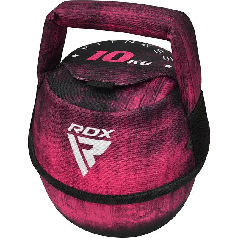 RDX Unfilled Kettlebells: Adjustable weight, Cordura fabric, flat bottom, PVC handle, portable fitness equipment