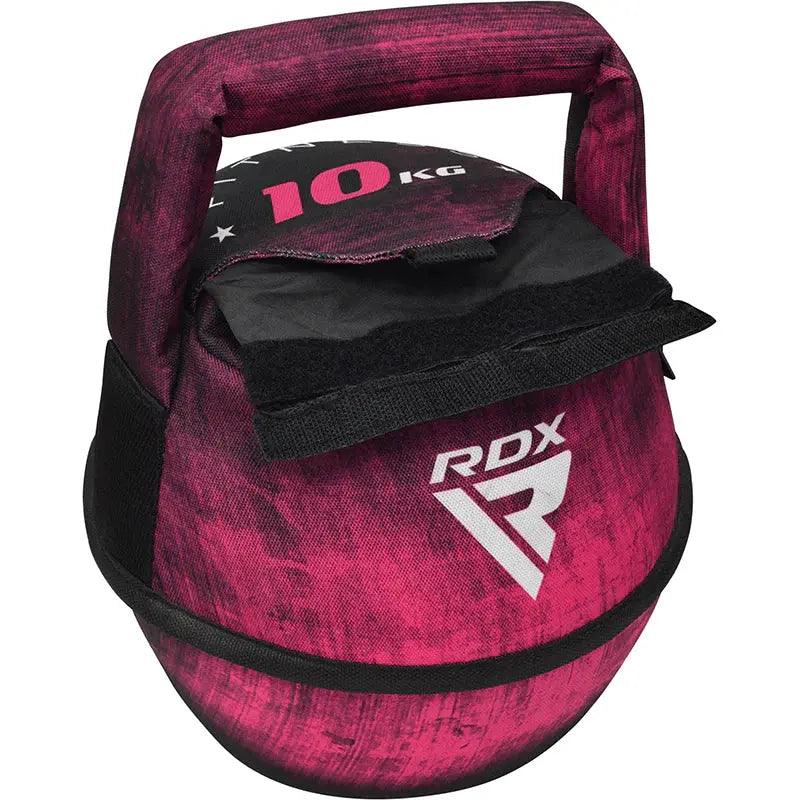 RDX Unfilled Kettlebells: Adjustable weight, Cordura fabric, flat bottom, PVC handle, portable fitness equipment