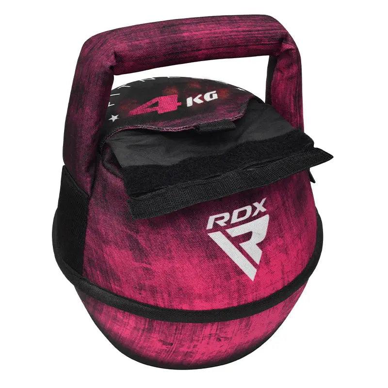 RDX Unfilled Kettlebells: Adjustable weight, Cordura fabric, flat bottom, PVC handle, portable fitness equipment
