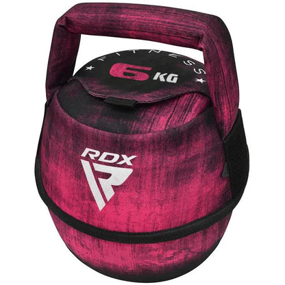 RDX Unfilled Kettlebells: Adjustable weight, Cordura fabric, flat bottom, PVC handle, portable fitness equipment