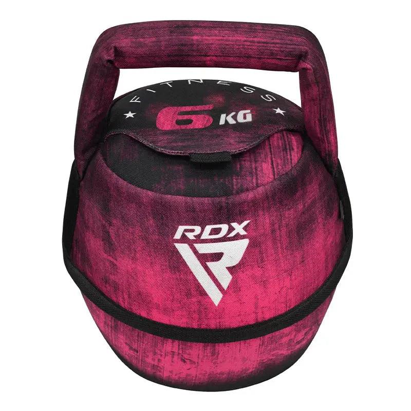 RDX Unfilled Kettlebells: Adjustable weight, Cordura fabric, flat bottom, PVC handle, portable fitness equipment