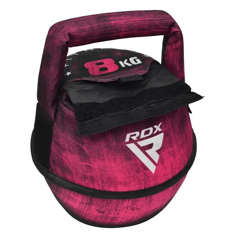 RDX Unfilled Kettlebells: Adjustable weight, Cordura fabric, flat bottom, PVC handle, portable fitness equipment