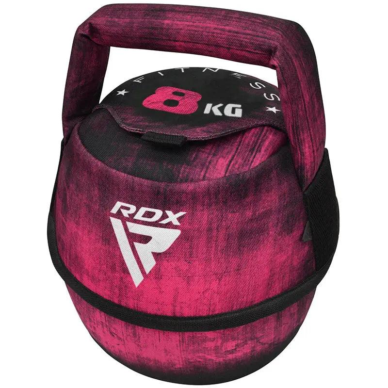 RDX Unfilled Kettlebells: Adjustable weight, Cordura fabric, flat bottom, PVC handle, portable fitness equipment