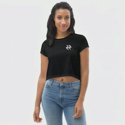 Black Crop T-Shirt – Sleek, Minimal, and Built to Perform
