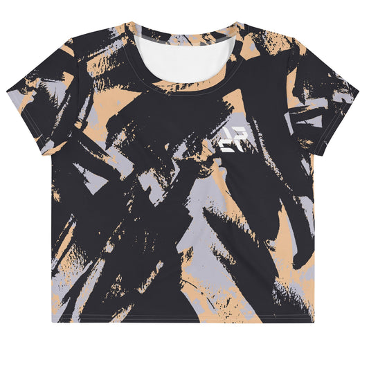 RARP-ID Fitness XS Peach Camouflage Crop T-Shirt – Stand Out. Train Hard.