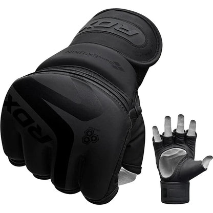 RDX F15 Noir MMA Training Gloves – Pro Grip & Durability - RARP - ID Fitness