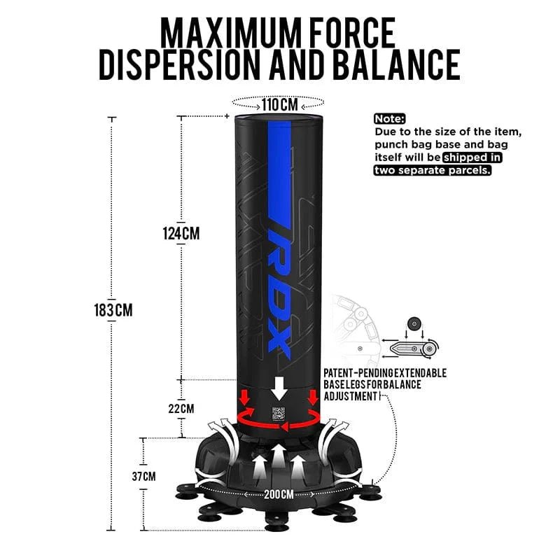 RDX F6 KARA 5ft Free - Standing Punch Bag – Power Training - RARP - ID Fitness