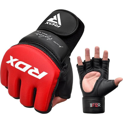 RDX MMA Grappling Gloves GGR F - 12 PLUS - Blue - RARP - ID Fitness