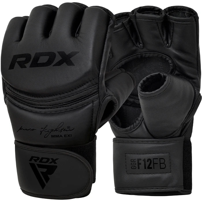 RDX MMA Grappling Gloves GGR F - 12 PLUS - Natural/ Black - RARP - ID Fitness
